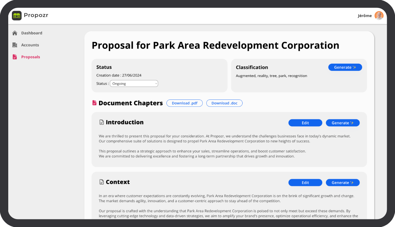 PROPOZR, plateforme IA avec chat documentaire